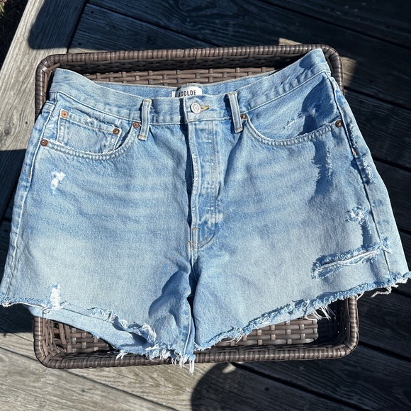 Agolde Pants - Agolde Parker Long denim shorts